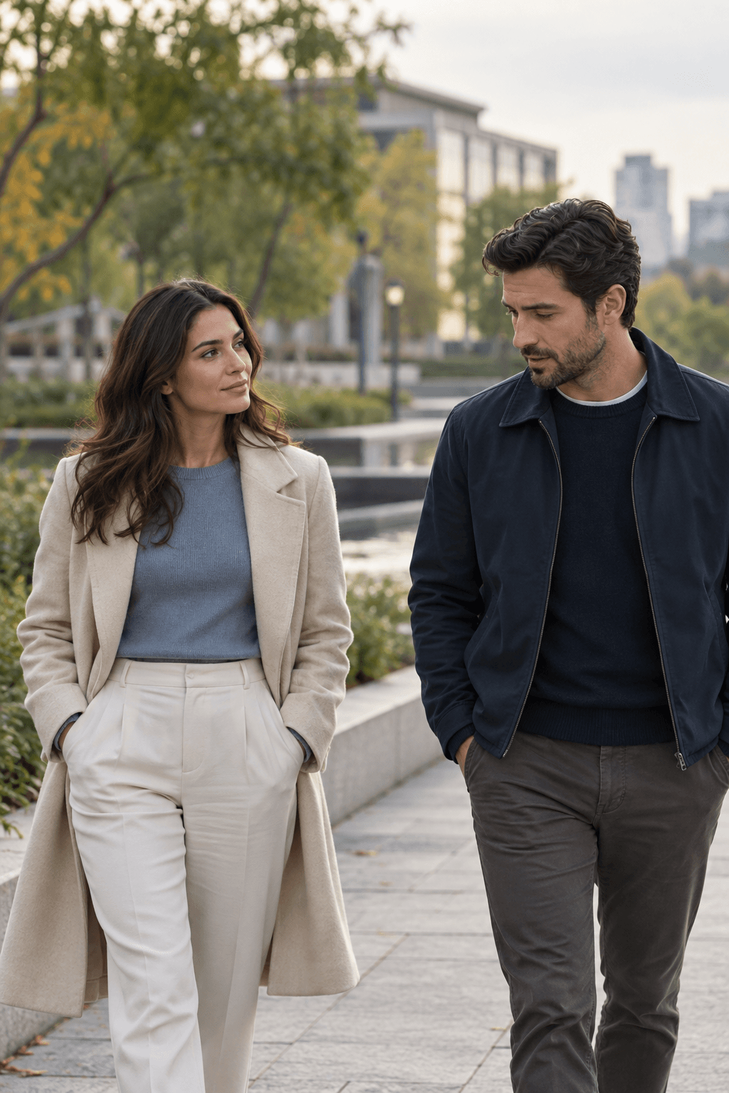 A former couple having a thoughtful conversation after feelings changed
