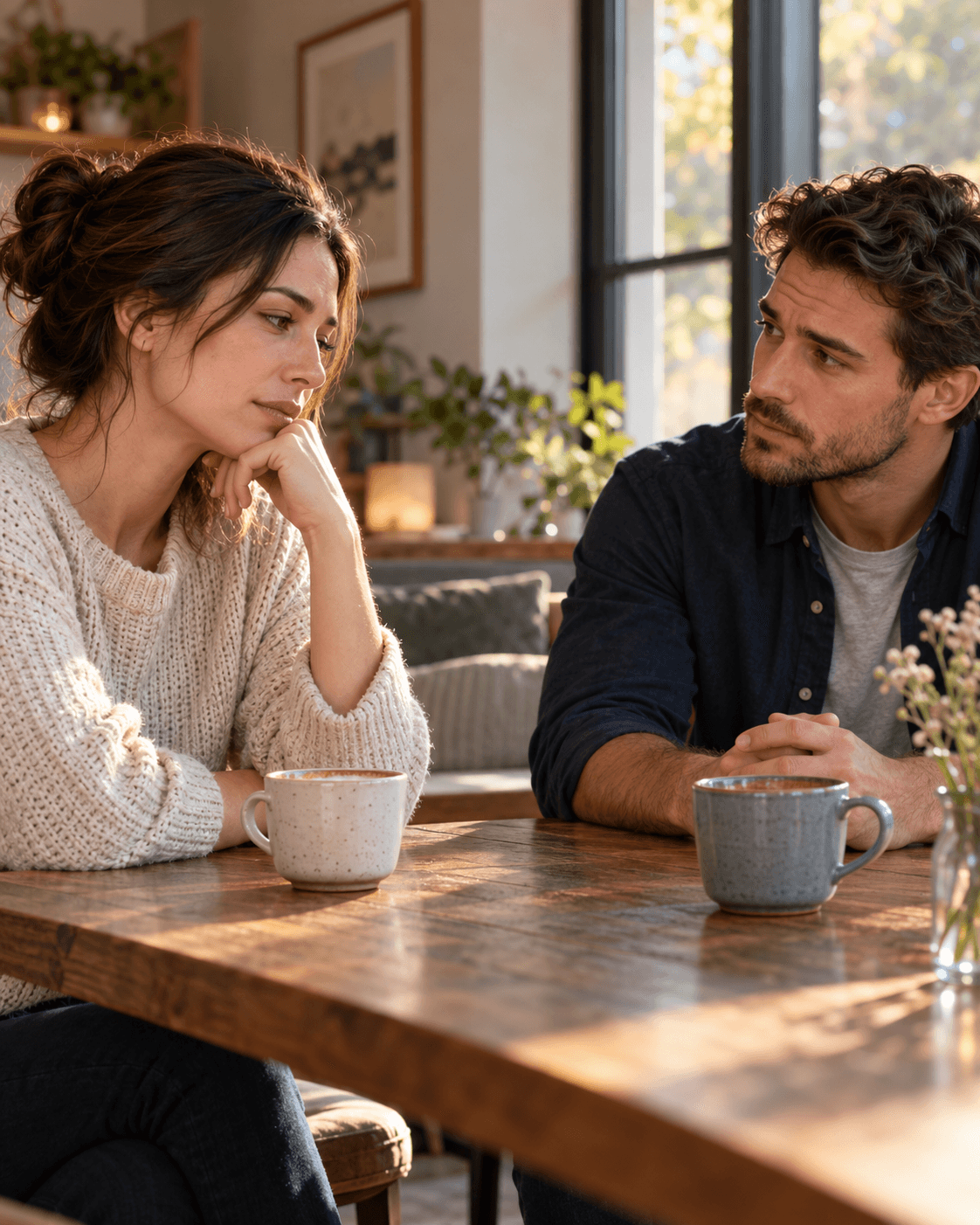A caring couple has a serious conversation about different relationship needs