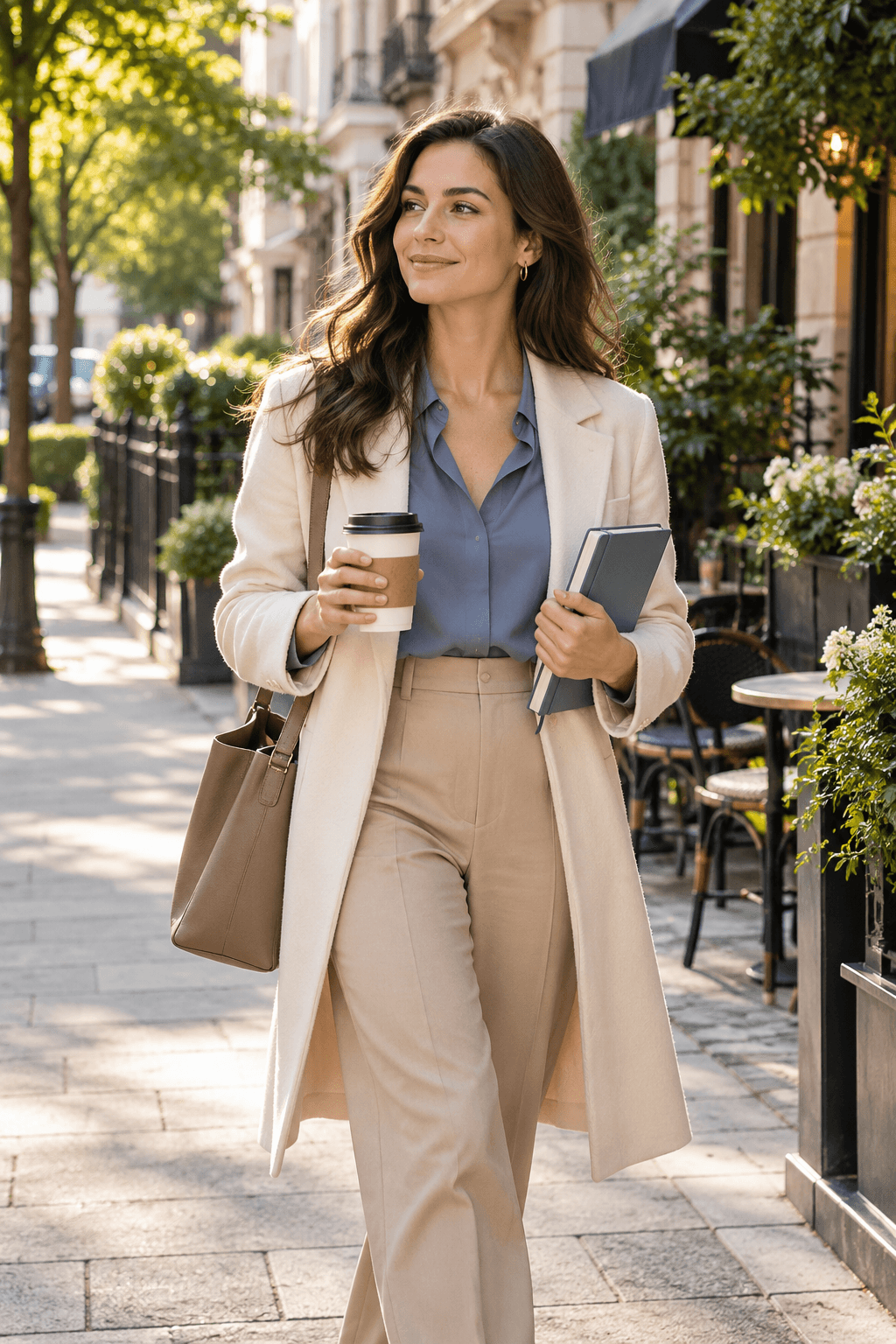 A confident woman moving forward with her life during no contact