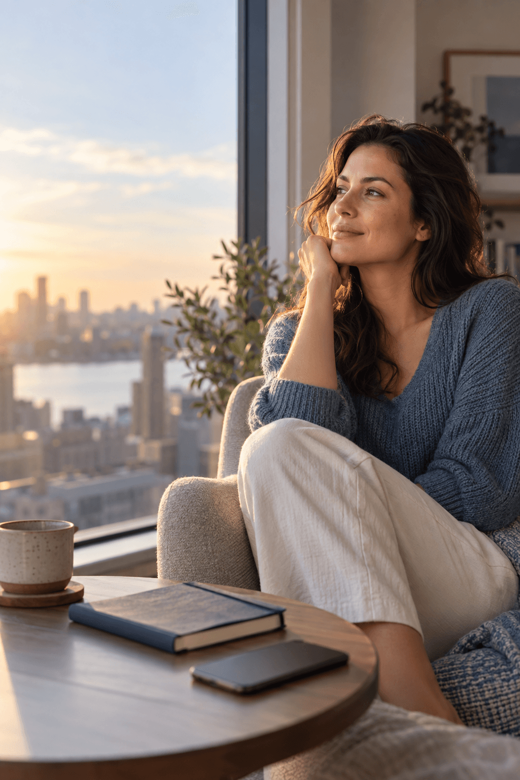 A self-assured woman looking toward the light after her former partner says she deserves better